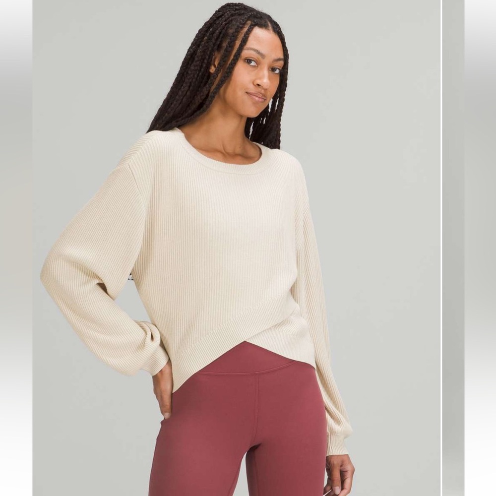 lululemon athletica Cream Ribbed Long-Sleeve Sweater
